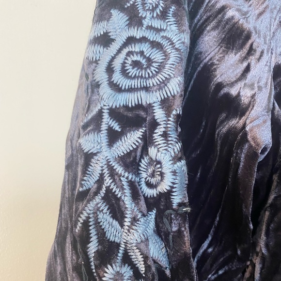 WOW!! STRETCH VELVET SURREALIST JACKET WITH MANY DETAILS - Picture 6 of 9